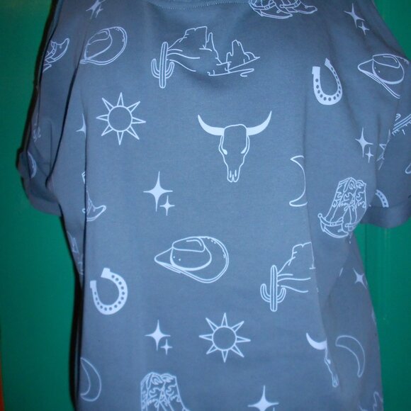 Umgee Tops - NWT SALE SALE NEW PRICE. Umgee Cowboy Motif Sweat Shirt. WAS $39.00 NOW $26.00